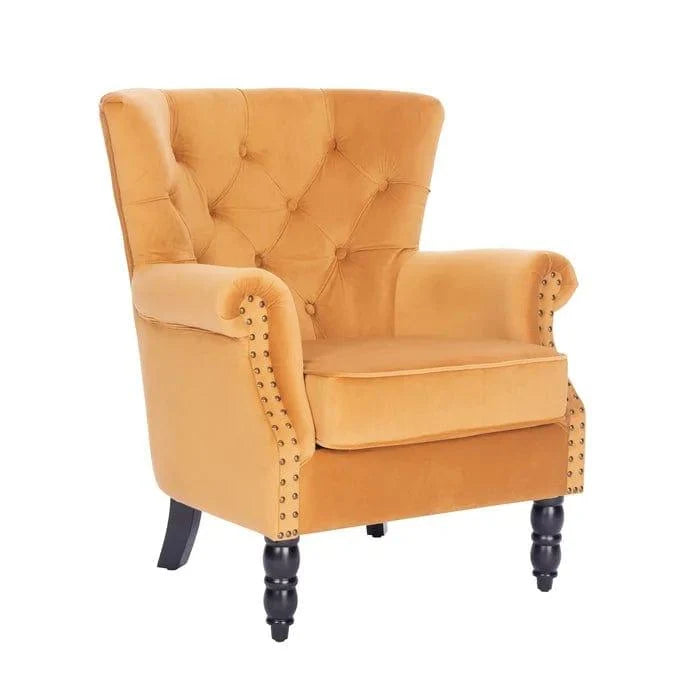 Devlin Wide Tufted Wingback Chair - Ouch Cart