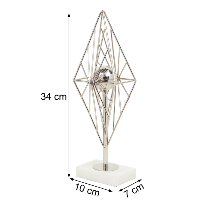 Diamond Prism Decor in Silver