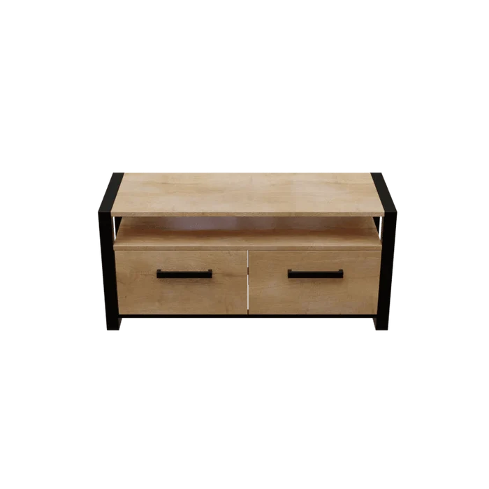 Dilleto TV Unit with Drawers in Small Size in Wooden Texture - Ouch Cart