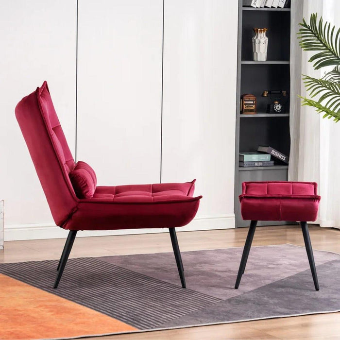 elroy accent chair with ottoman - Ouch Cart