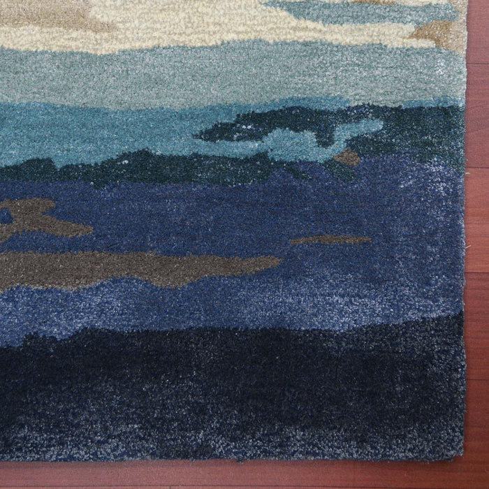 Emerald Wool & Viscose Dream Scape 4x6 Feet Hand-Tufted Carpet - Rug - Ouch Cart