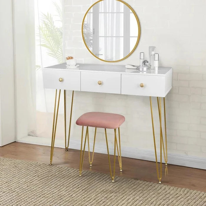 Emil Dressing Table with Mirror - Ouch Cart