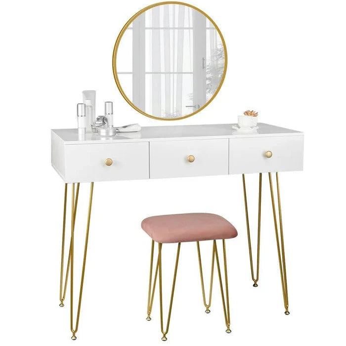 Emil Dressing Table with Mirror - Ouch Cart