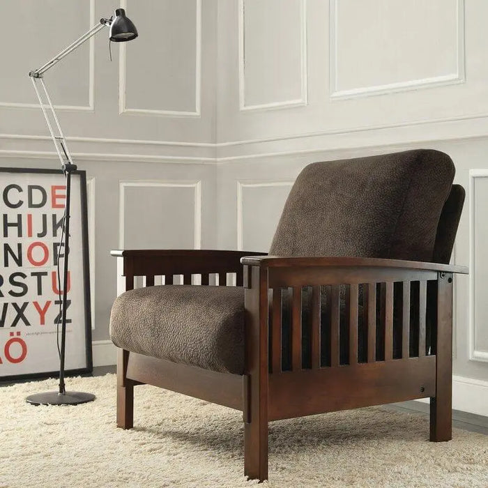 Encinal Wide Linen Armchair and Ottoman - Ouch Cart