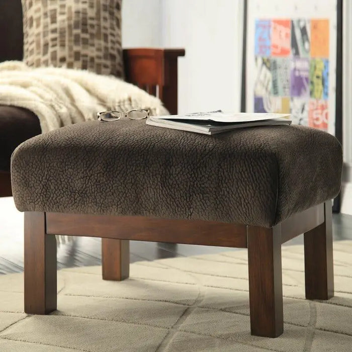 Encinal Wide Linen Armchair and Ottoman - Ouch Cart