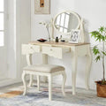 Ethan Vanity dressing table with mirror | Vanity Desk Set with Mirror | Makeup Vanity Dressing Table with 2 Drawers | Large Vanity Table Set for Bedroom - Ouch Cart