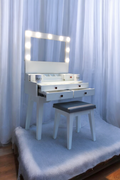 Evegny  Dressing Table with Mirror Ouch Cart