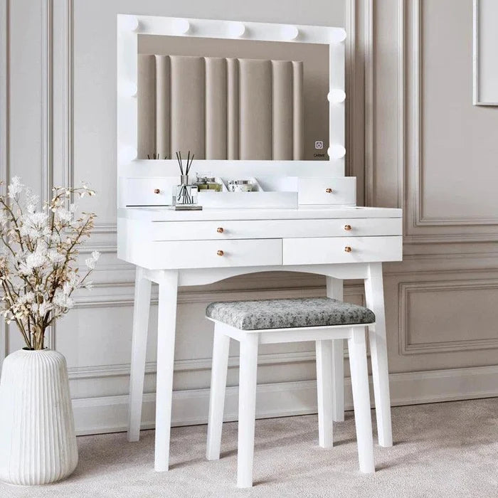Evegny Dressing Table with Mirror - Ouch Cart