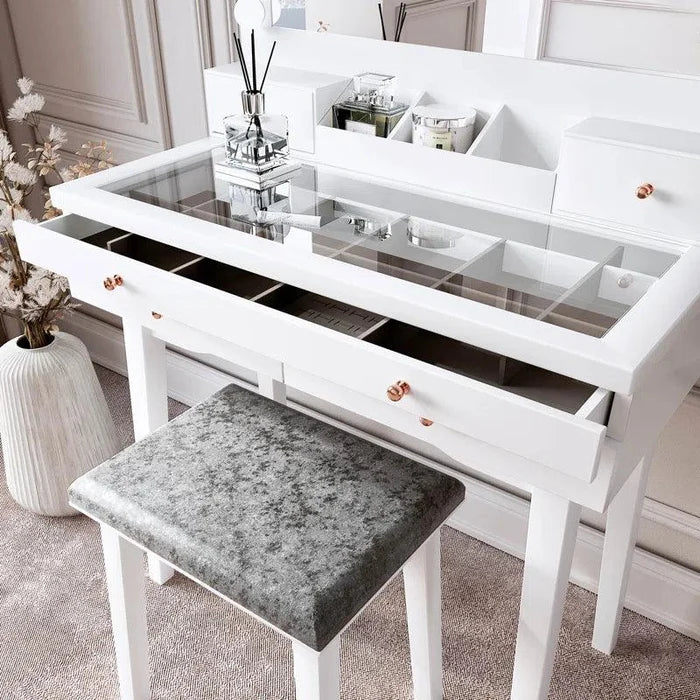 Evegny Dressing Table with Mirror - Ouch Cart