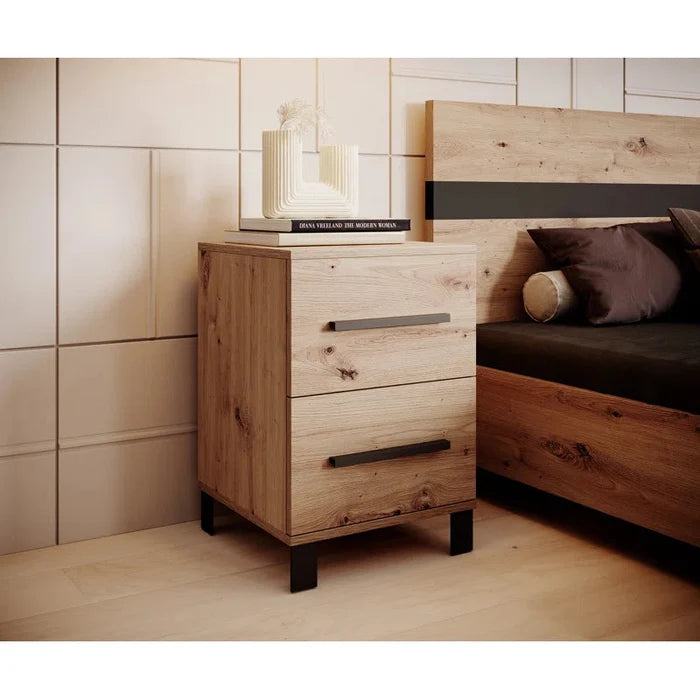Everest Manufactured Wood Bedside Table Ouch Cart