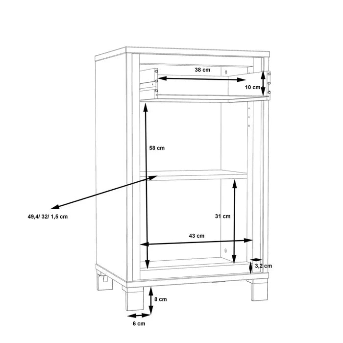 Ezra 6 Pair Shoe Storage Cabinet Ouch Cart