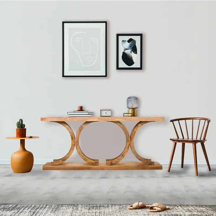 Ezrah 173cm Solid Wood Console Table Ouch Cart
