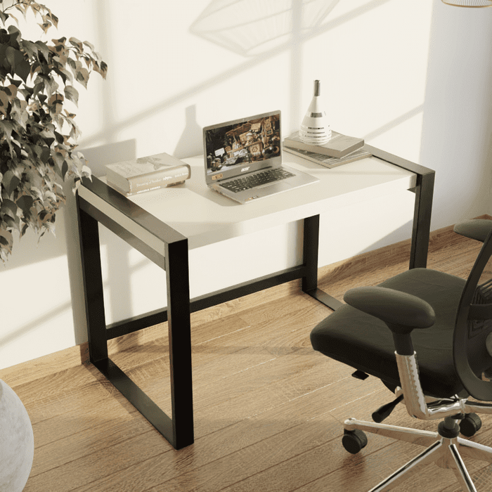 Fabio Study Table in White Color - Ouch Cart