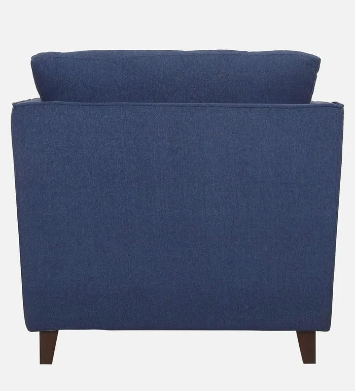 Fabric 1 Seater Sofa In Navy Blue Colour - Ouch Cart