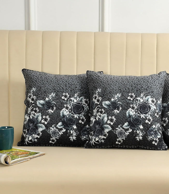 Fairy Tale 3D Printed Velvet Cushion Covers, 16 x 16 Inch, Multicolour, Set of 5