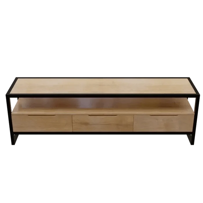 Fenily TV Unit With Storage Space & Drawers in Large Size in Wooden Texture - Ouch Cart