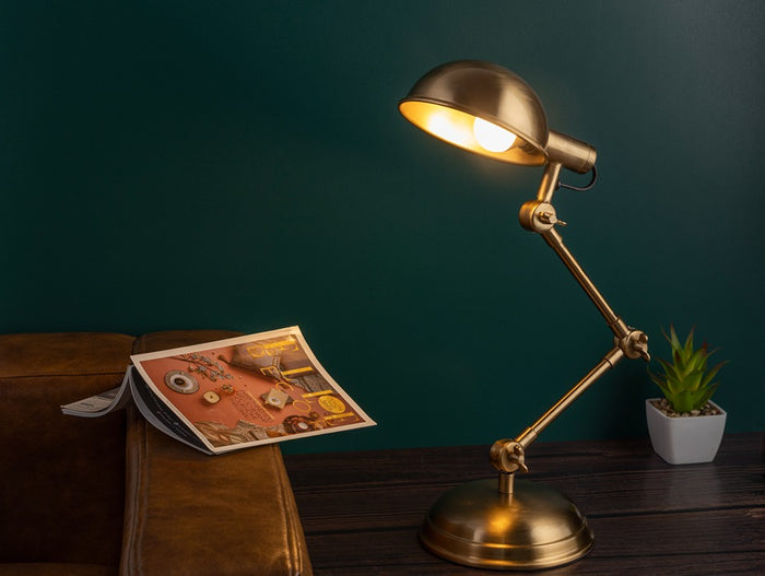 "Fergal Poulsen" Triple Adjustable lamp In Matt gold finish- OUCHCART