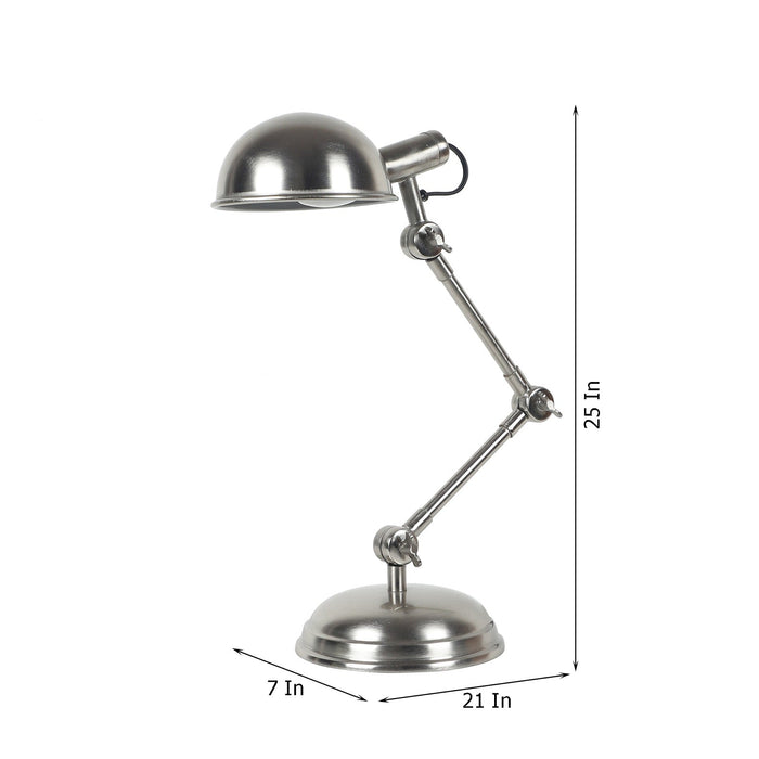"Fergal Poulsen" Triple Adjustable lamp In Matt Pewter silver finish M.M.I. OVERSEAS