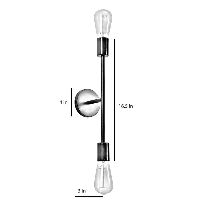 Filo Black Metal Wall Light by SS Lightings - Ouch Cart