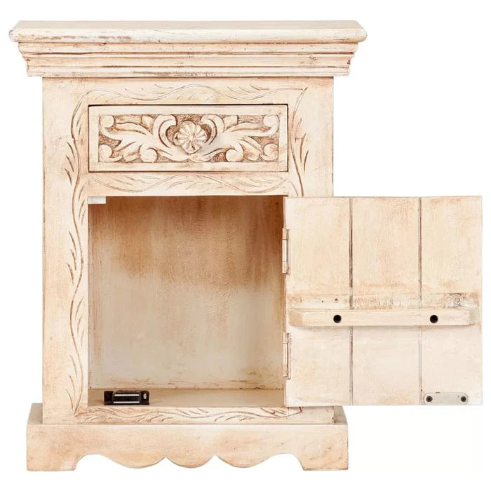 Finlee Manufactured Wood Bedside Table Ouch Cart