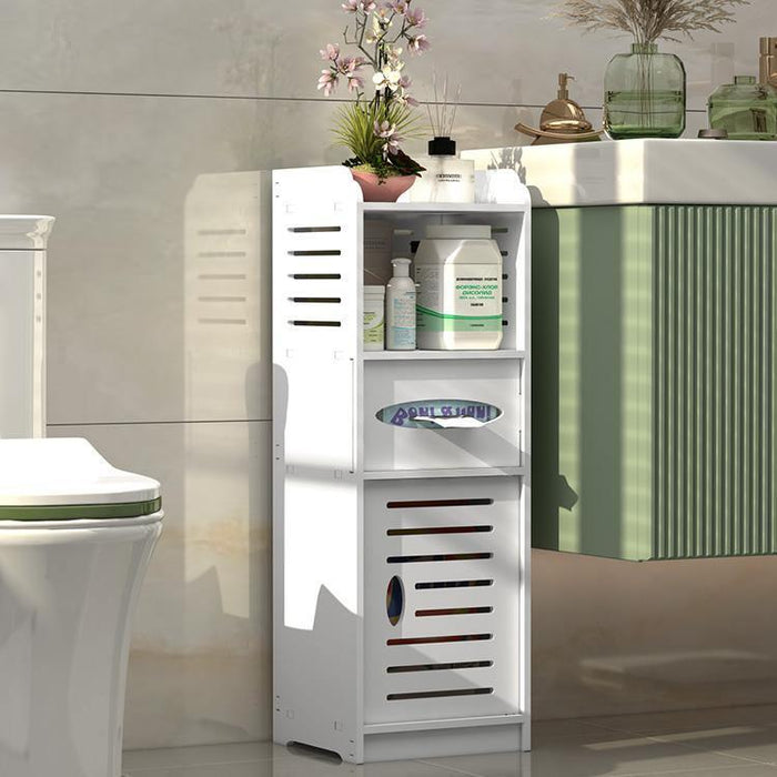 Bathroom side corner floor PVC cabinet