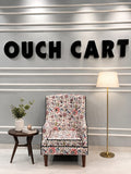 Floral Accent Armchair | Premium Upholstered Single Seater Sofa Chair for Living Room, Bedroom & Lounge