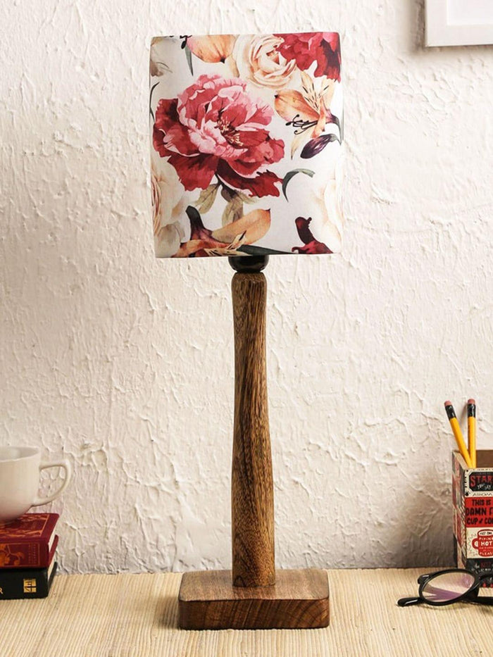 Floral Rose Wooden Lamp - Ouch Cart