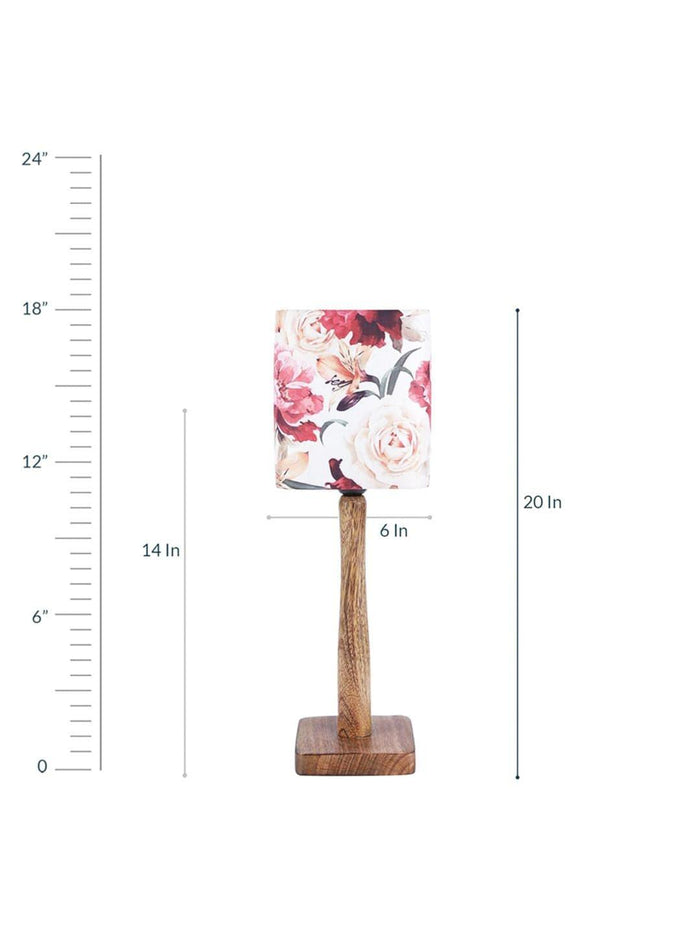 Floral Rose Wooden Lamp - Ouch Cart