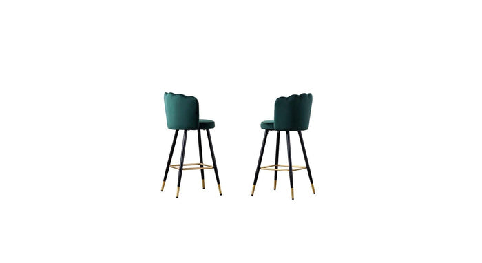 FLOWER COUNTER STOOL Green SET OF 2 - Ouch Cart