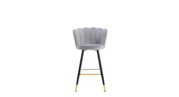 FLOWER COUNTER STOOL GREY SET OF 2 - Ouch Cart