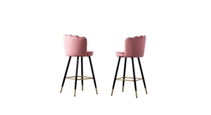FLOWER COUNTER STOOL PINK SET OF 2 - Ouch Cart