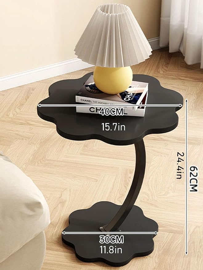 Flower Design C End Table – Compact Side Table for Sofa, Bedside & Small Spaces OUCH CART