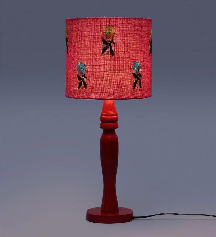 Flowers on Jute Lamp - Ouch Cart