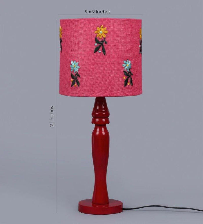 Flowers on Jute Lamp - Ouch Cart