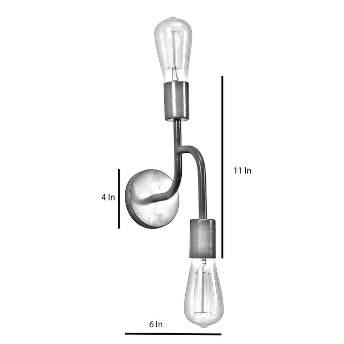 Flute Grey Metal Wall Light by SS Lightings - Ouch Cart