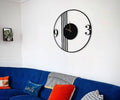 four lines dial black clock N.R.HOMESDECOR