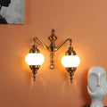 Fusty Aluminium Gold 2 Wall Lights - Ouch Cart