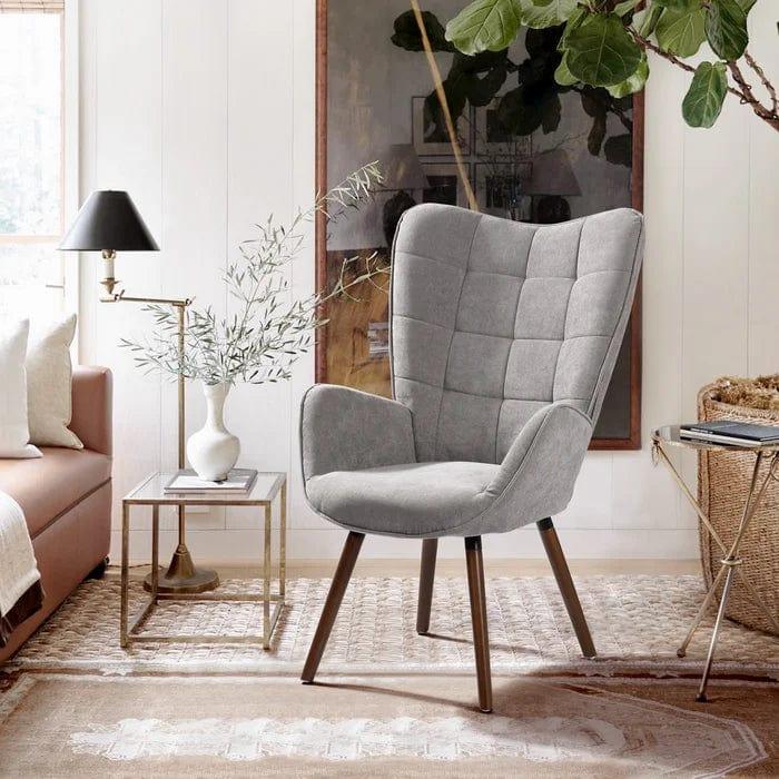Garmon Upholstered Armchair - Ouch Cart | Wing chair
