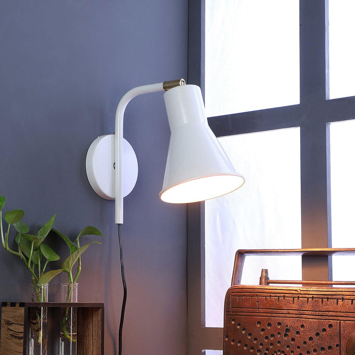 Gilbert White Metal Wall Light by SS Lightings - Ouch Cart