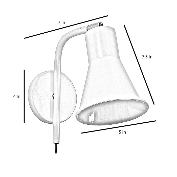 Gilbert White Metal Wall Light by SS Lightings - Ouch Cart