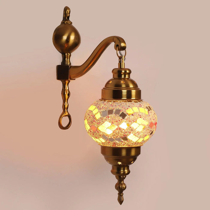 Gold And Multicolour Aluminium Wall Light - Ouch Cart