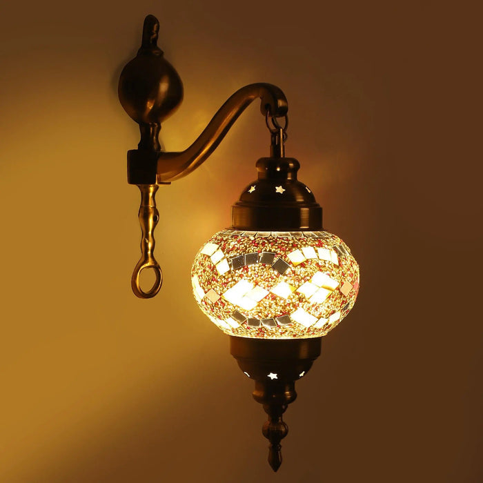 Gold And Multicolour Aluminium Wall Light - Ouch Cart