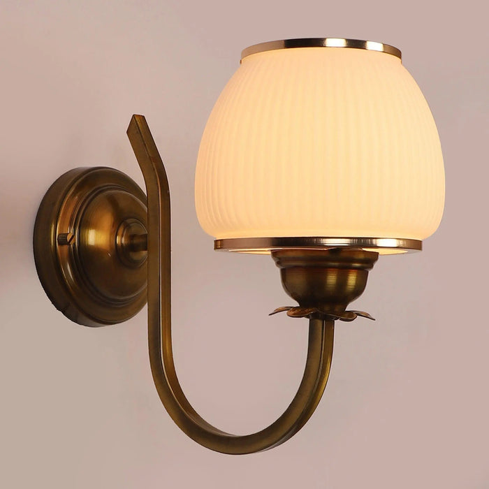 Golden And White Iron Wall Light - Ouch Cart