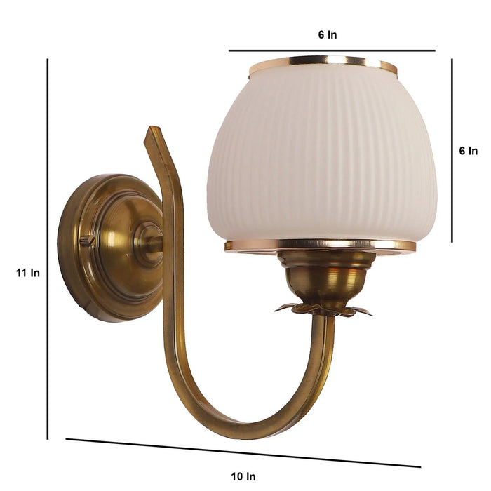 Golden And White Iron Wall Light - Ouch Cart
