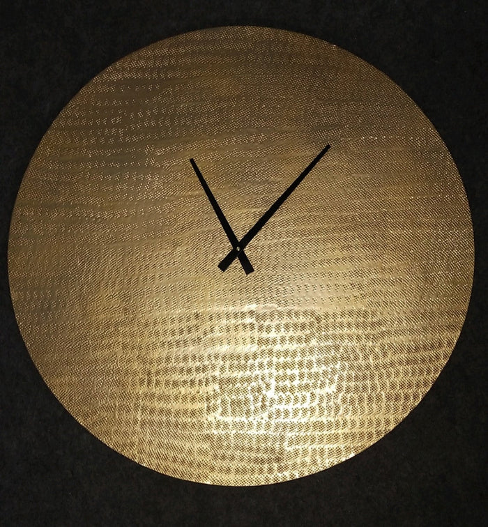 Golden Hammered Circle Wall Clock 24Inch N.R.HOMESDECOR