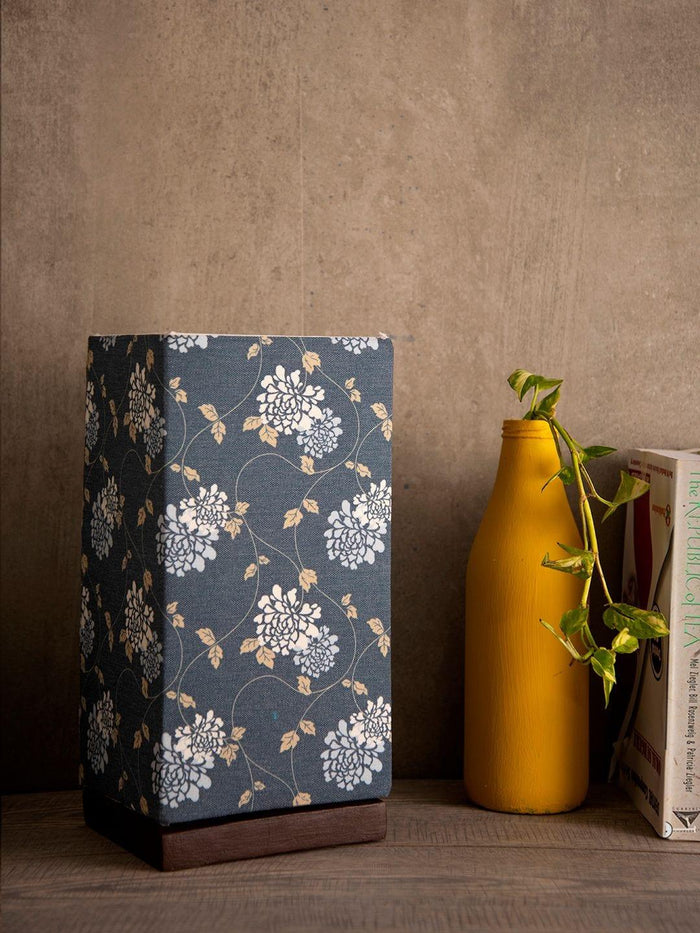 Golden Leaves Lamp with Wooden Base - Ouch Cart
