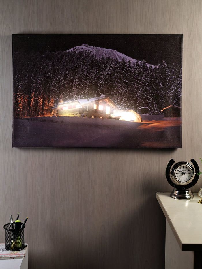 Golden Retreat  – Illuminated Cabin Wall Art M.M.I. OVERSEAS