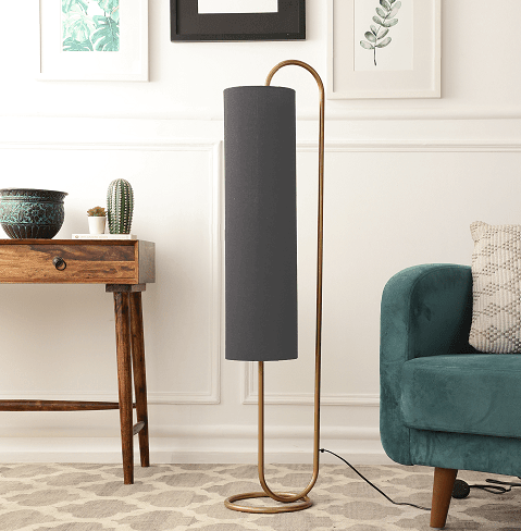 Graceful Grey & GoldCurve Plant Stand - Ouch Cart