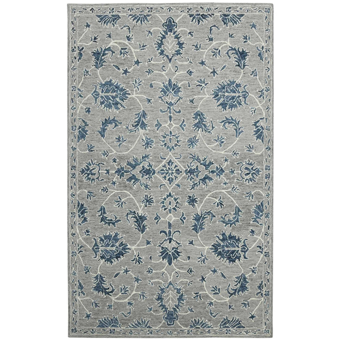 Gray Wool Romania 5x8 Feet Hand-Tufted Carpet - Rug - Ouch Cart