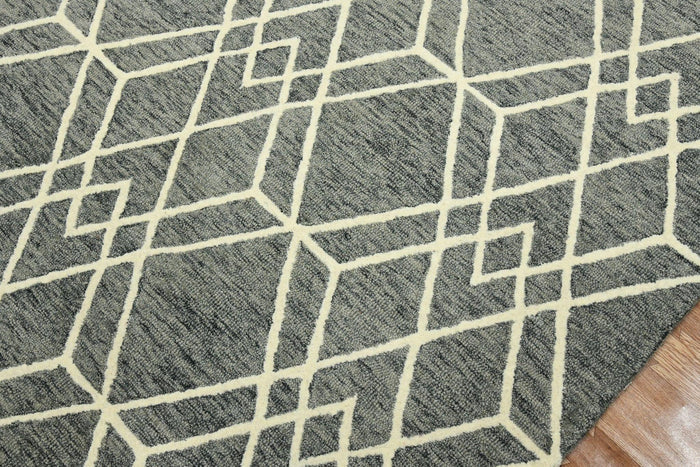 Gray Wool Vista 5x8 Feet Hand-Tufted Carpet - Rug - Ouch Cart